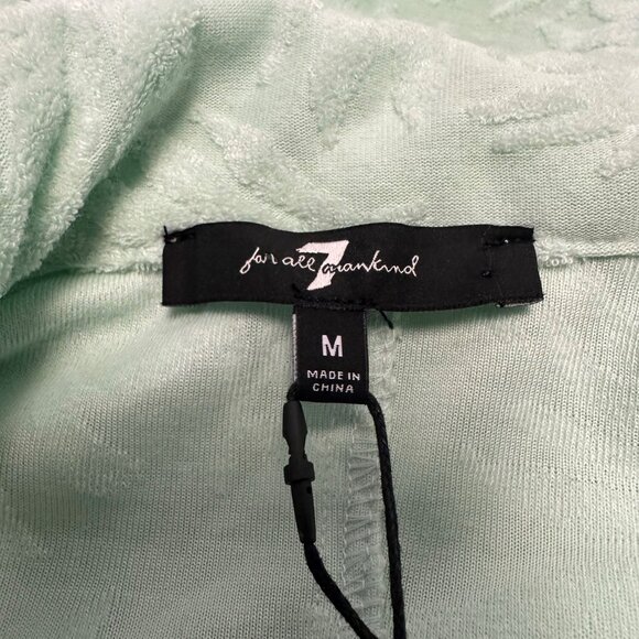 7 For all Mankind Women's Terry Cloth Top Mint Green Medium  Beach Pool Wear - Picture 7 of 11